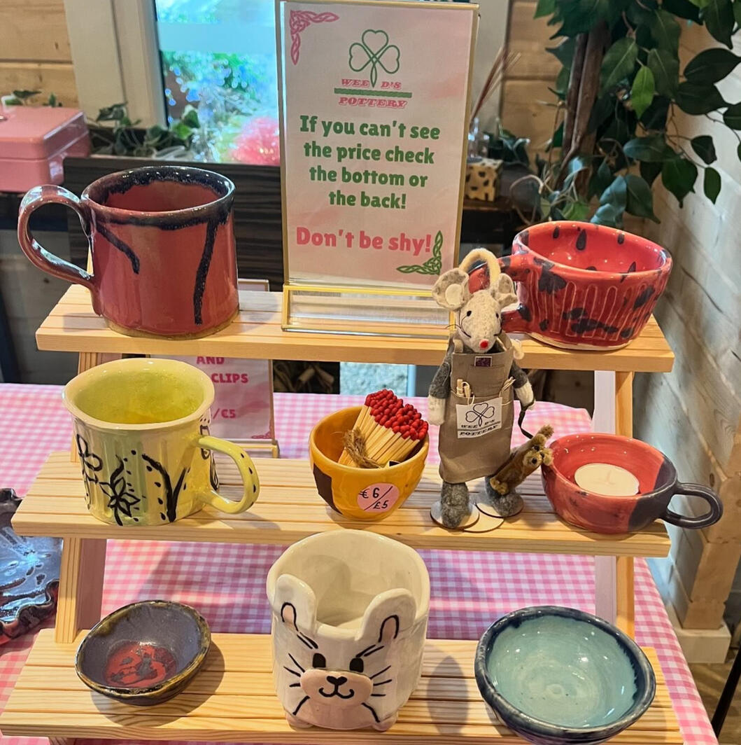 Untitled A selection of pottery products at a trade fair